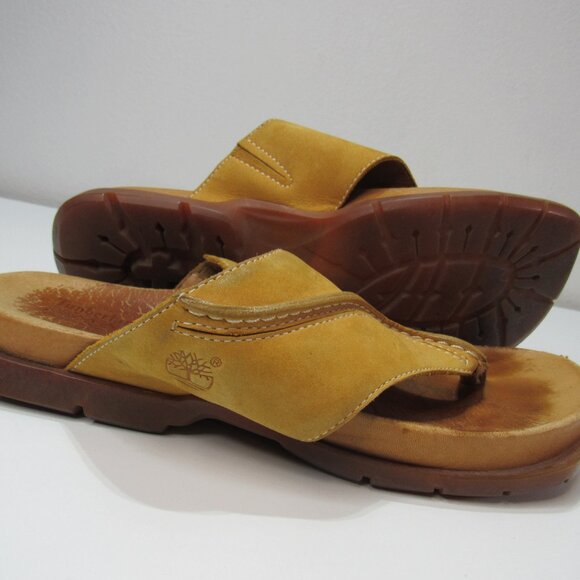 Timberland Womens Leather Sandals Brown SMART Comfort System Size 6M 14316 Boho - Picture 1 of 7